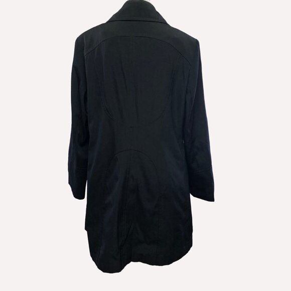 𝅺anne Klein Black Water Resistant Jacket Coat Large - Picture 2 of 16